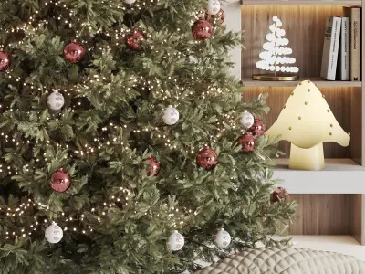 Christmas Tree and Decoration Set 012 3D model