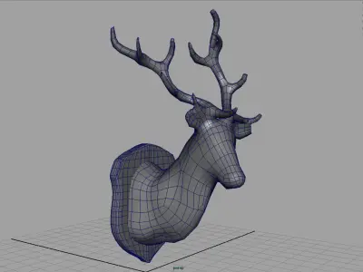DEER TROPHY Low-poly 3D model