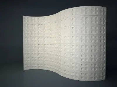 07 ARABIC PATTERN WALL Low-poly 3D model