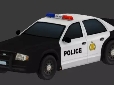 Police Car Low-poly 3D model