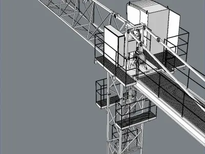 Tower Crane Liebherr EC-B 3D model