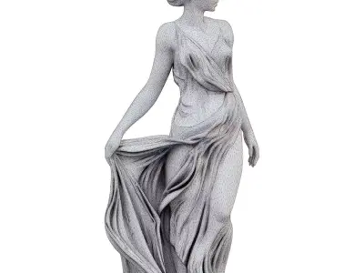 Roman Girl Statue  set 766 Low-poly 3D model