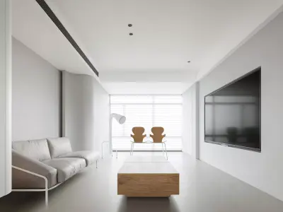 Modern living room dining room 3D model