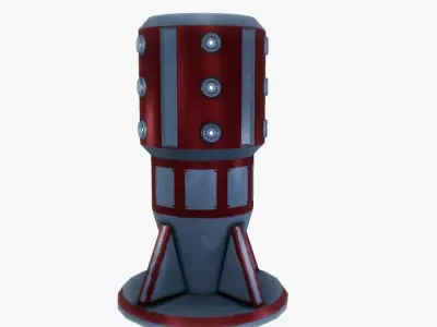 Force field generator 09 sci-fi Low-poly 3D model