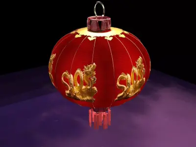 Chinese red lantern   3D model order