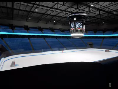 Ice Hockey Stadium Low-poly 3D model