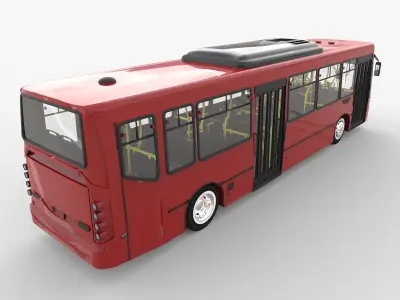 City Bus Low-poly 3D model