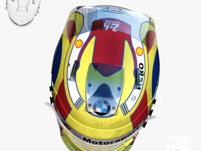 Augusto Farfus helmet 2018 Low-poly 3D model
