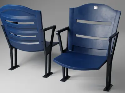 Stadium Seat Low-poly 3D model
