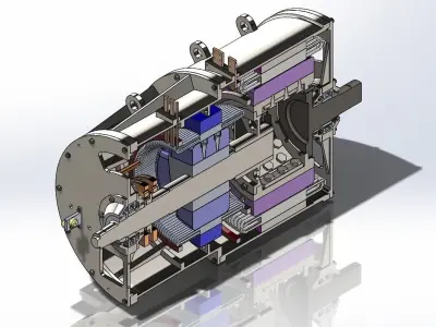Train generator D19E Low-poly 3D model