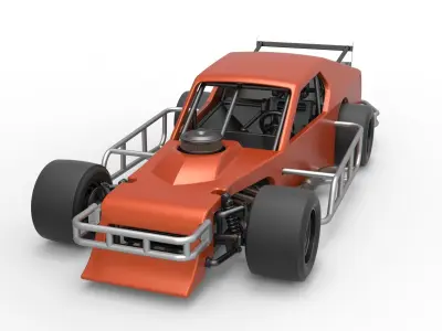 Asphalt Modified stock car Scale 1 to 25 3D print model