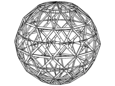 Wireframe Shape Geometric Sphere Cut Diamond 3D print model