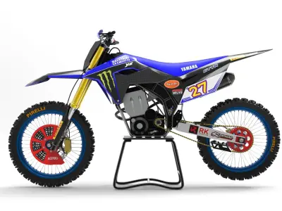 Motocross bike offroad Low-poly 3D model