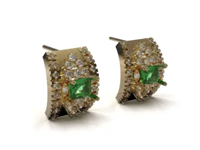 Elegant Earrings Ready for 3D Printing model je0171 3D print model