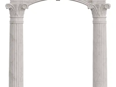 Classical Architectural Arc 04 - Corinthian Archway  Low-poly 3D model