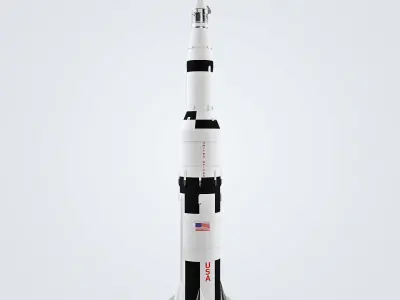 Saturn V rocket engine 3D model