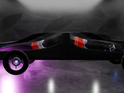 concept car Low-poly 3D model