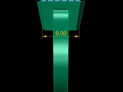 Luxury  Gemstone Wedding Rings 3D model 3D print model