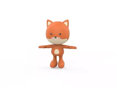 Character006 Fox Animal Low-poly 3D model