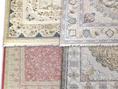 Persian Carpet Collection-vol4-4k texture Low-poly 3D model