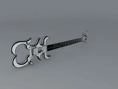 Strange guitar Free 3D model