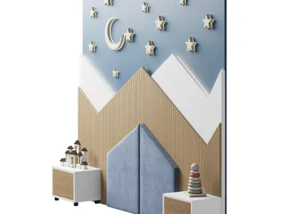 Kids wall panel 1 3D model