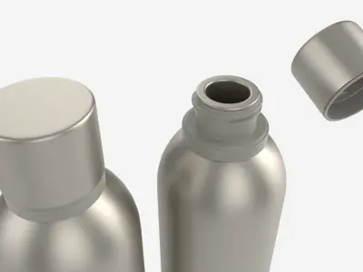 Metal Drink Bottle Mockup 3D model