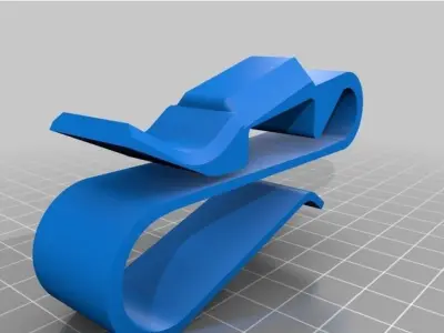 Glasses holder for car sun visor 3D print model