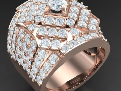 Luxury Men Rings Designs 4MR019 3D print model