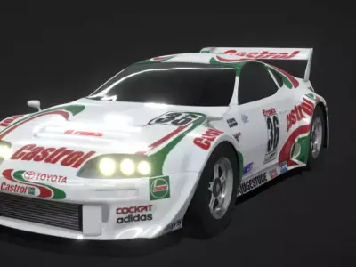 Toyota Supra Castrol JGTC 1997 Low-poly 3D model