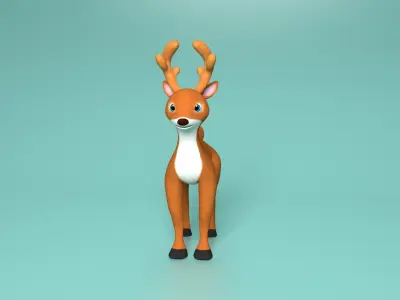 Reindeer Cartoon 3D model