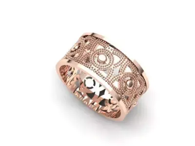 Wedding ring  3D print model 62