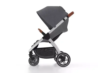 Baby Stroller Low-poly 3D model