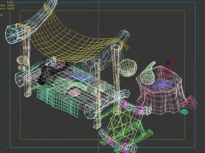 Game City - meat booth 3D model