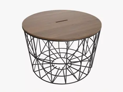 Coffee table Helena round 03 3D model