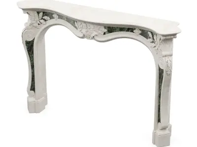 fireplace rare marble Rococo 3D model