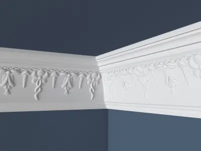 Decorative Crown Molding 3D model 13