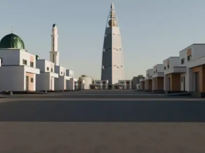 3D Model of Al-Faisaliah District in Riyadh 3D model