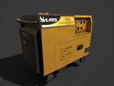 Silent Diesel Generator Low-poly 3D model