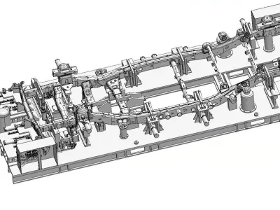 Car Chassis Frame Welding Jig and Fixture Design 3D CAD Model 3D model