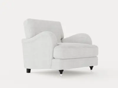 Howard Luxury Armchair Gray Low-poly 3D model