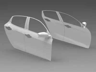 CIVIC TYPE R FK8 Doors Exterior Surface Model - 3D Laser-Scanned 3D model
