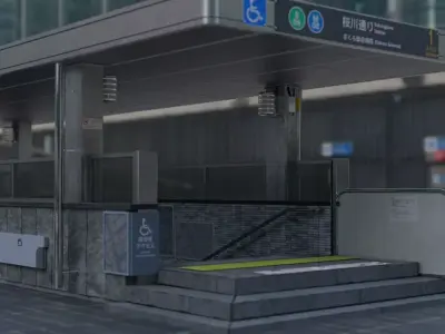 JPSubwayEntrance 3D model