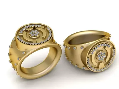 Ring Gold Pendent 3D print model