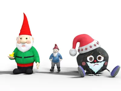 Naughty Christmas Toy Low-poly 3D model