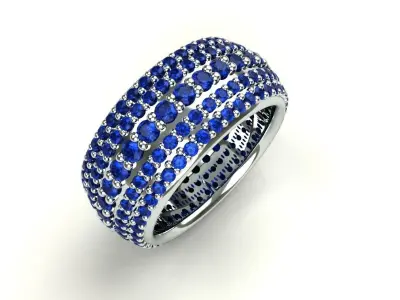 Diamond Eternity Ring Size 7 Gold Silver Platinum Luxury Jewelry 3D print model purchase