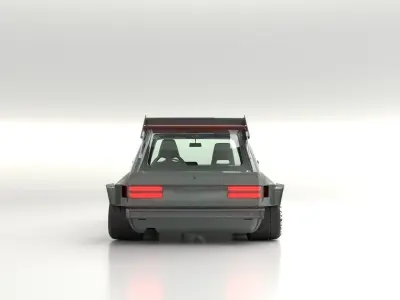 Volkswagen golf mk1 wide bodykit 3D model