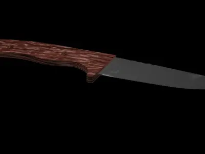 lowpoly knife 3d model Low-poly 3D model