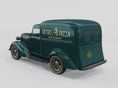 Dodge 1936 Retro Pizza model 3D model
