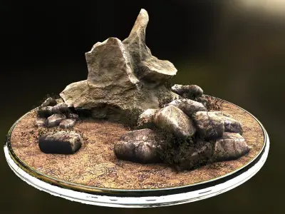 Rocks pack free Free low-poly 3D model